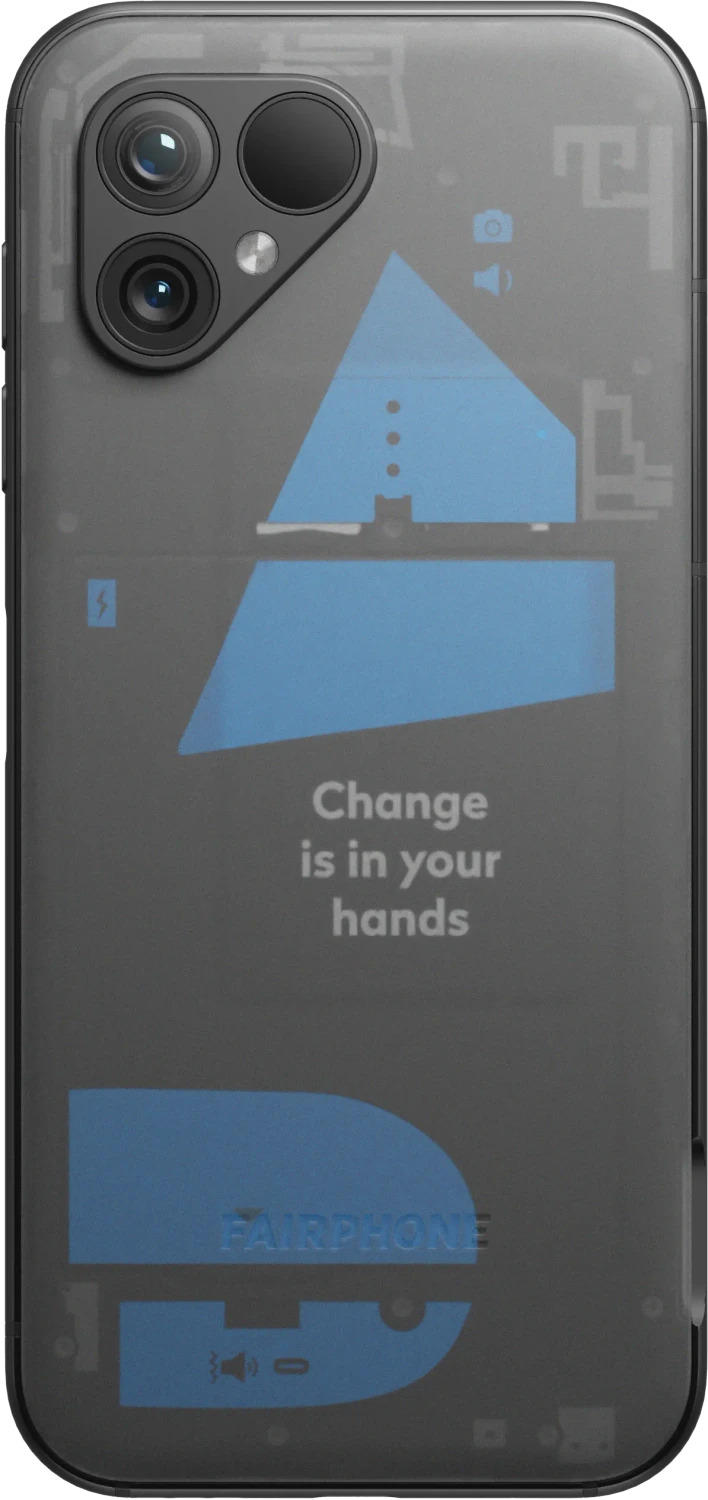 Fairphone 5 256GB Transparent, Fairphone 5 mit 256GB Speicher, transparente Edition, mit Verpackung, rückseite ist mit Kratzer, aber es ist austauchbar | SimLock: Frei | Zustand: In Ordnung | Farbe: schwarz | Akku: Gut – Bild 2
