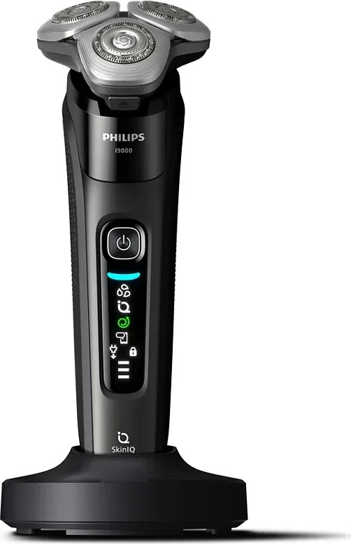 Philips i9000 X9000/30 Rotationsrasierer, Wet & Dry Rasierer mit SkinIQ, 360°-Flex-Scherkopf, Dual SteelPrecision-Klingen und Ladestation | Zustand: Neu – Bild 2