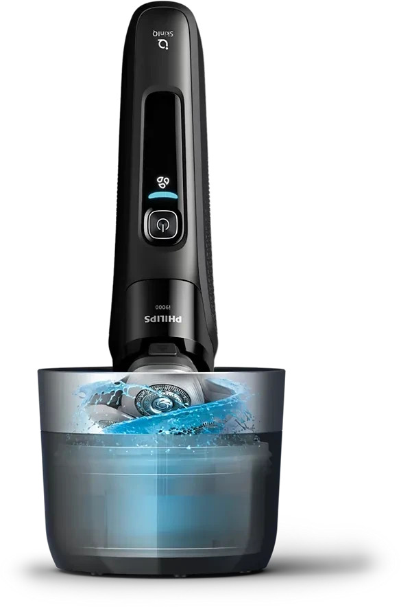 Philips i9000 X9000/30 Rotationsrasierer, Wet & Dry Rasierer mit SkinIQ, 360°-Flex-Scherkopf, Dual SteelPrecision-Klingen und Ladestation | Zustand: Neu – Bild 3