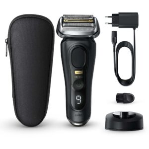 Braun Series 9 Pro+ 9510s Schwarz, Elektrischer Rasierer für Nass- und Trockenrasur, inkl. Ladestation und Reiseetui. | Zustand: Neu