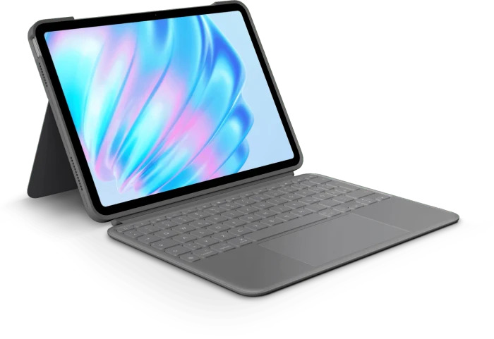 Logitech Combo Touch iPad Air 11 Zoll, Tastatur-Case mit abnehmbarer Tastatur, Trackpad und Kickstand, Farbe Oxford Grey, in OVP | Zustand: Neu