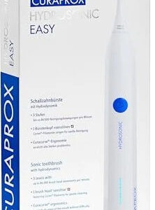Curaprox Hydrosonic Easy Weiß, Elektrische Schallzahnbürste mit 3 Reinigungsstufen, bis zu 84.000 Bewegungen | Min., inkl. Reiseetui | Zustand: Neu