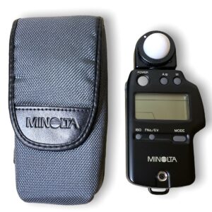 Minolta Auto Meter IV F, schwarz, Digitaler Belichtungsmesser für Umgebungs- und Blitzlicht, inklusive passender Schutztasche. | Zustand: Sehr Gut