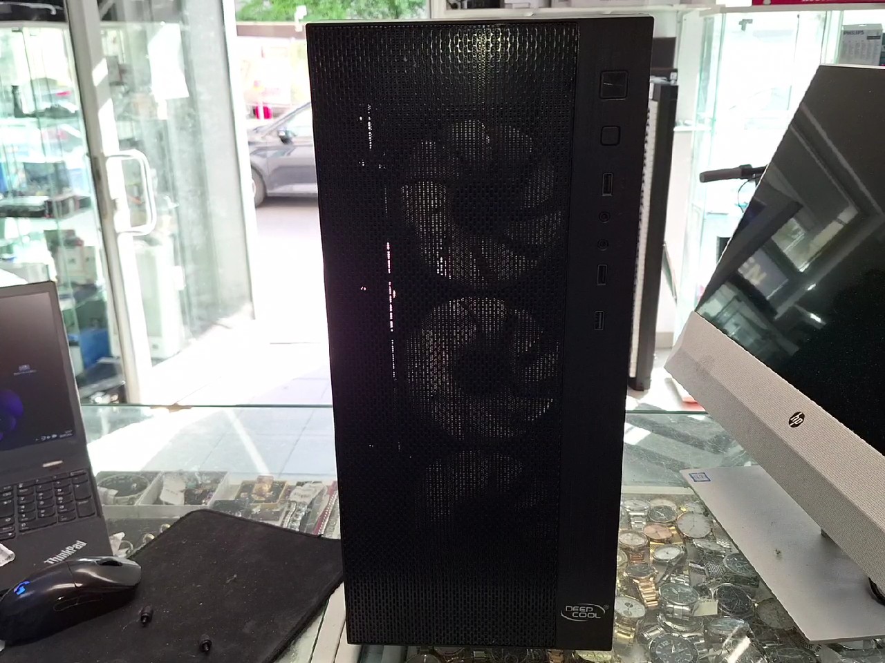 PC i7-9700K 3,60GHz , Desktop-PC mit Intel i7-9700K, 16GB RAM und 16Gb Ram, 1TB SSD (500GB+500GB). Drei Schrauben fehlen. | Zustand: Sehr Gut