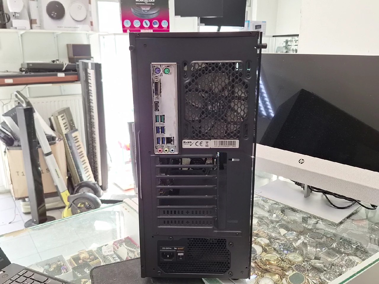 PC i7-9700K 3,60GHz , Desktop-PC mit Intel i7-9700K, 16GB RAM und 16Gb Ram, 1TB SSD (500GB+500GB). Drei Schrauben fehlen. | Zustand: Sehr Gut – Bild 4