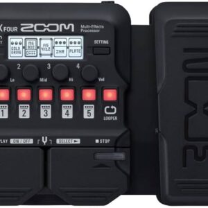 Zoom G1X FOUR Multi-Effektgerät Schwarz, Inkl. Netzteil, 70+ Effekte, 13 Amp-Modelle, Looper, Drum Machine, Expression-Pedal, Gebrauchsspuren | Zustand: Gut