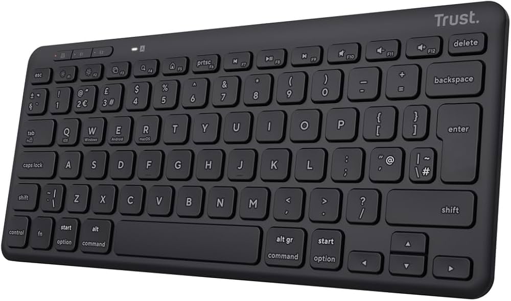 Trust Lyra Multi-Device Bluetooth Keyboard, Webcam mit integriertem Mikrofon, ideal für inklusive OVP | Zustand: Neu