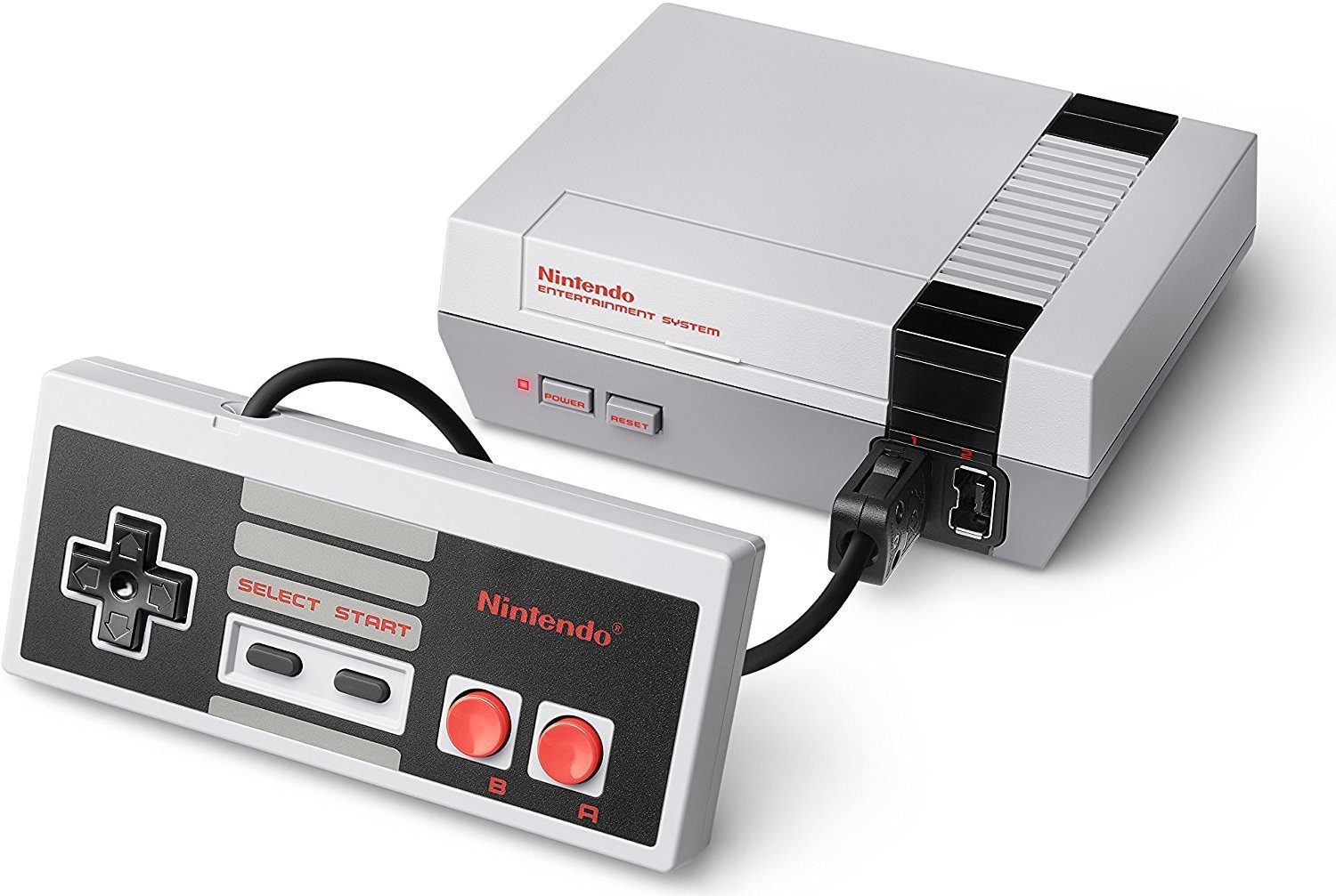 Nintendo Classic Mini NES 2016 Grau, Konsole mit 30 vorinstallierten Spielen, HDMI-Ausgang, Micro-USB Stromversorgung | Zustand: Sehr Gut | Farbe: grau – Bild 2