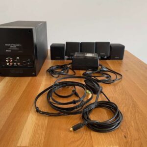 Cambridge SoundWorks DTT2200 2000 Schwarz, 5.1 Desktop Theatre Surround-Sound-System mit Subwoofer und fünf Satellitenlautsprechern. | Zustand: Gut
