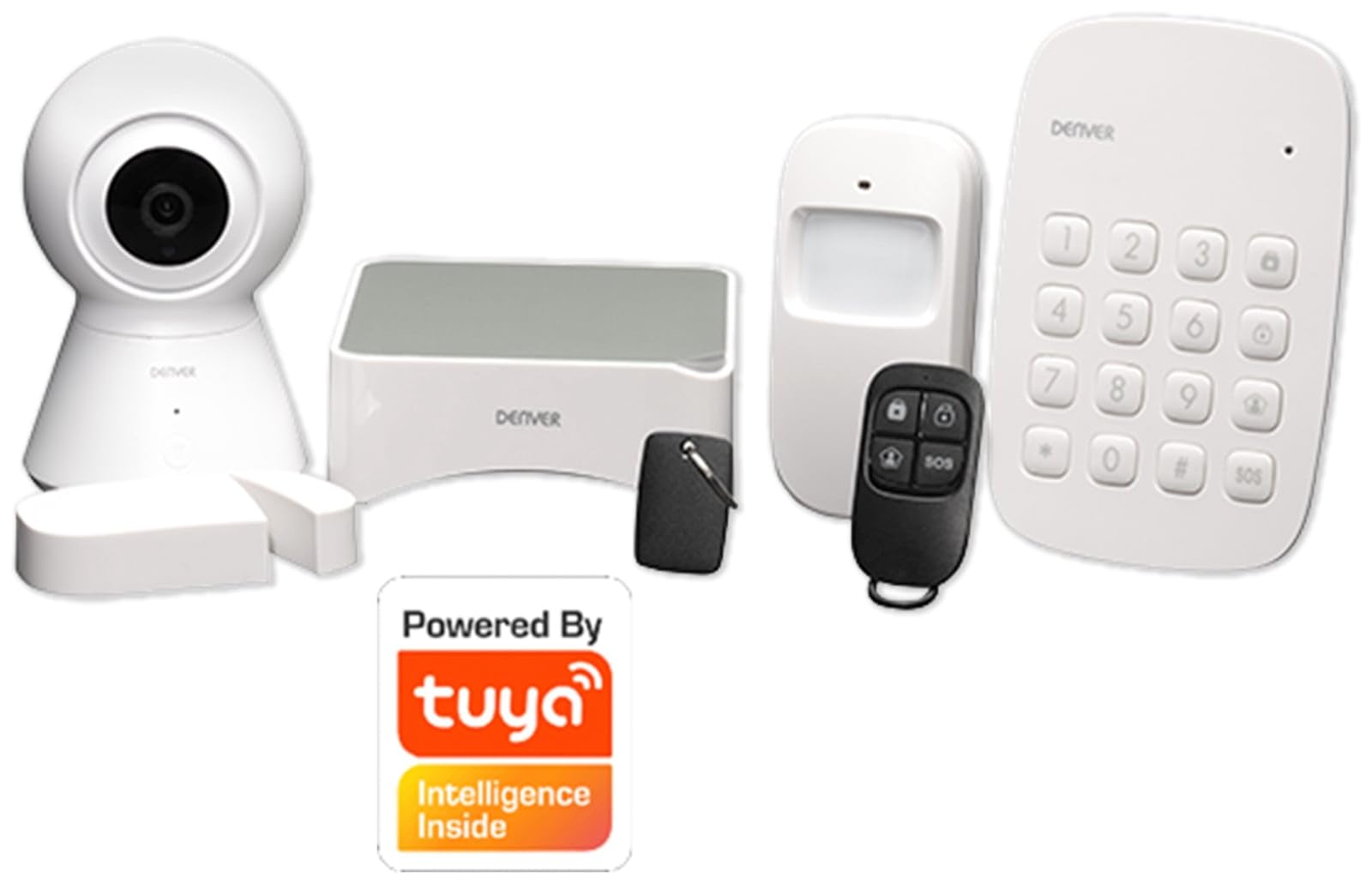 Denver SHA-150 Smart Alarm System, Intelligentes Alarmsystem mit WLAN, GSM, App-Steuerung, Keypad und Zubehör, in OVP. | Zustand: Neu
