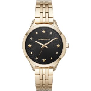 Karl Lagerfeld Karoline KL3010, Elegante Damen-Armbanduhr, EdelstahLadegerätehäuse 38x45 mm, Quarzwerk, 5 ATM wasserdicht. OVP | Zustand: Sehr Gut