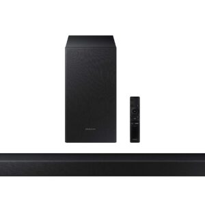 Samsung HW-T420 Soundbar, 2.1-Kanal-System mit kabeLadegerätebundenem Subwoofer, 150W Gesamtleistung, Bluetooth und Game Mode. | Zustand: Sehr Gut
