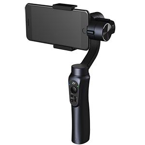 Zhiyun Smooth-Q Schwarz, 3-Achsen Smartphone-Gimbal mit bis zu 12 Stunden Akkulaufzeit, unterstützt Face-Tracking und Zeitraffer-Aufnahmen. | Zustand: Sehr Gut