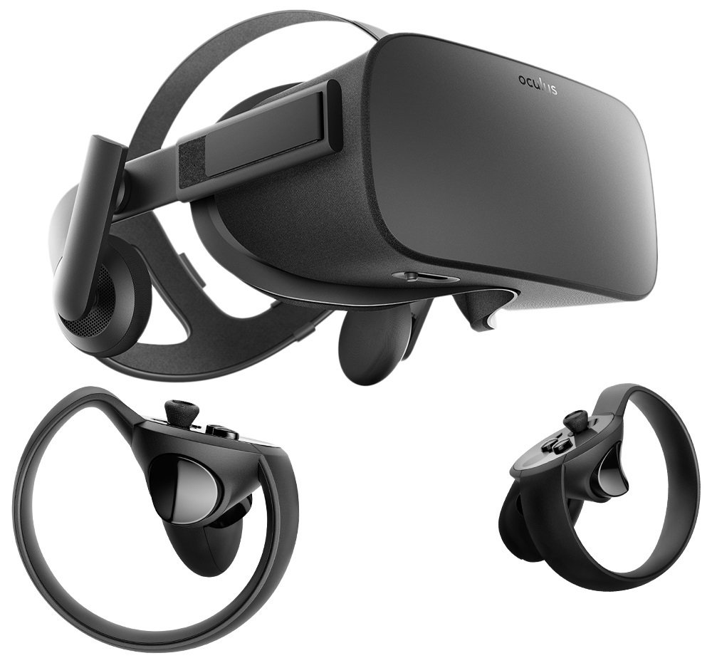 Oculus Rift CV1 VR-Headset Schwarz, Inklusive Originalverpackung, 2 Touch-Controller und 2 Sensoren für immersives VR-Gaming. | Zustand:: Sehr Gut | Farbe: schwarz