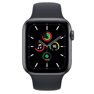 Apple Watch SE 44mm Mitternacht, GPS, Aluminiumgehäuse, Sportarmband Mitternacht, in Originalverpackung (OVP) | Zustand: Sehr Gut | Farbe: weiss