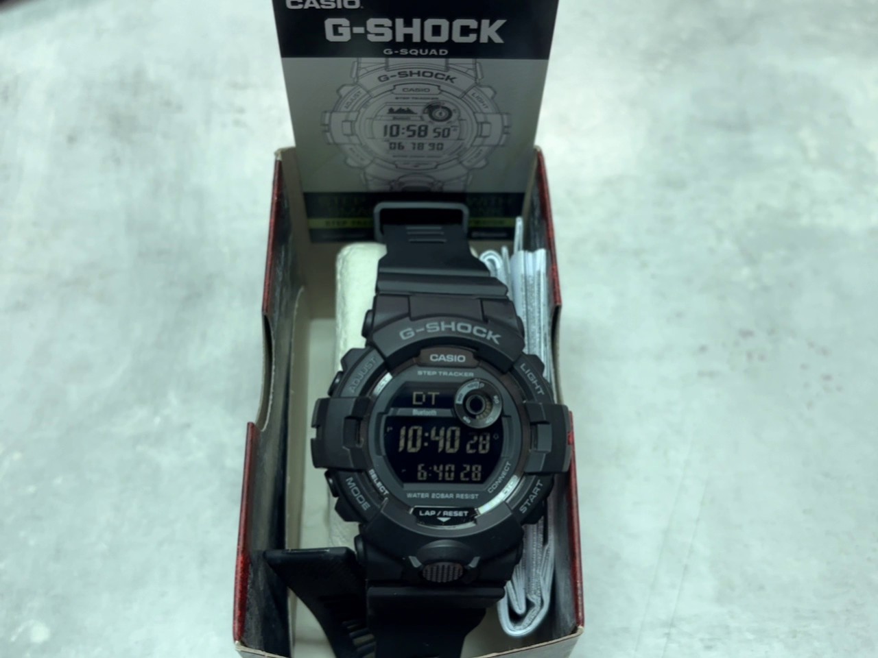 Casio G-Shock GBD-800, Schwarz, G-SQUAD Sportuhr mit Bluetooth, Schrittzähler, Stoppuhr und Timer, inklusive Originalverpackung. | Zustand: Sehr Gut | Farbe: schwarz