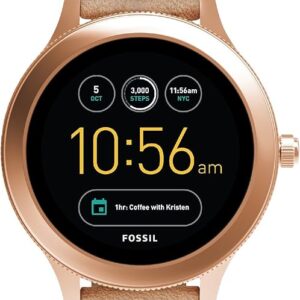 Fossil Q Venture Gen 3 DW5A, Smartwatch mit EdelstahLadegerätehäuse, kompatibel mit Android und iOS, Wear OS, Fitness-Tracking. | Zustand: Gut | Farbe: Braun
