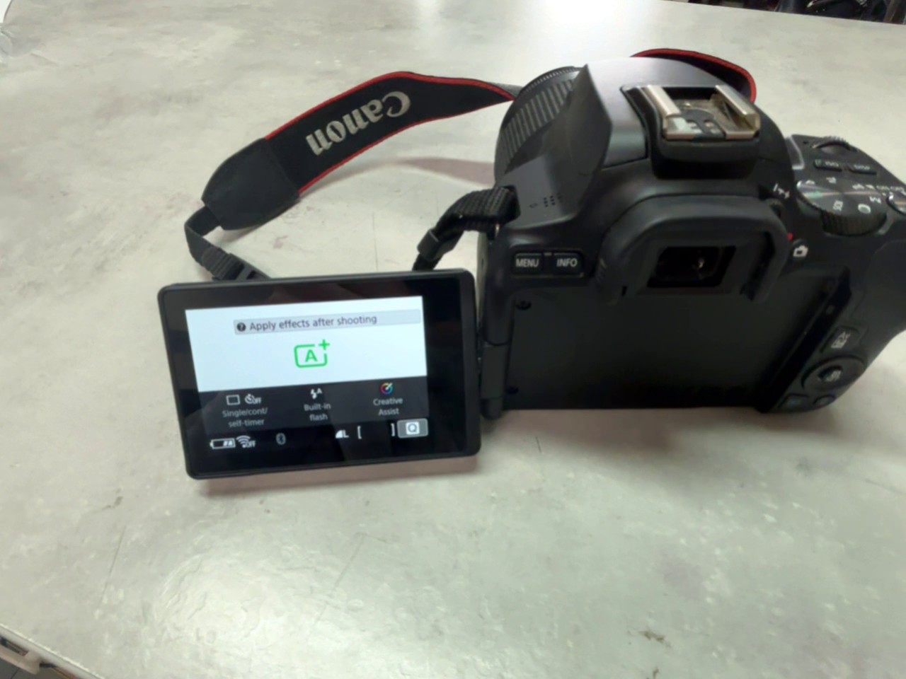 Canon EOS 250D mit EF-S 18-55mm III, Schwarz, Digitale Spiegelreflexkamera, inkl. 1x Akku, ohne Ladegerät, gebrauchter Zustand | Zustand: Gut – Bild 5