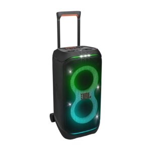 JBL PartyBox Stage 320 Schwarz, Tragbarer Partylautsprecher, 240W, Bluetooth 5.4, IPX4, Mikrofon- | Gitarreneingang, mit Gebrauchsspuren | Zustand: Gebraucht | Farbe: schwarz
