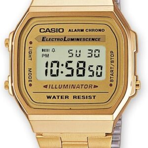 Casio A168WG-9EF Gold, Digitale Armbanduhr aus der Vintage Collection, Illuminator, inkl. OVP und Rechnung. | Zustand: Sehr Gut | Farbe: gold