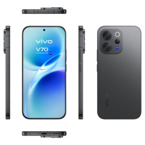 Vivo V70 256GB, 5G, Authentic Black, 8GB RAM OVP | SimLock: Frei | Zustand: Wie Neu | Farbe: schwarz | Akku: 100%