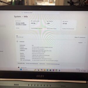 MSI Katana GF66 12UC, i5-12450H, 16GB RAM, NVIDIA RTX 3050 4GB, 15,6 Zoll, Gehäusebruch, Grafikkarte wird heiß | Zustand: Schlecht