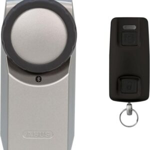 ABUS HomeTec Pro CFA3000 Silber, Funk-Türschlossantrieb inkl. Fernbedienung, einfache Montage durch Klemmen, Kleben oder Schrauben. | Zustand: Neu
