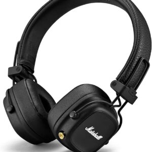 Marshall Major IV Schwarz, Bluetooth-Kopfhörer mit 80+ Stunden Akkulaufzeit, kabellosem Laden und faltbarem Design, inkl. OVP. | Zustand: Gut