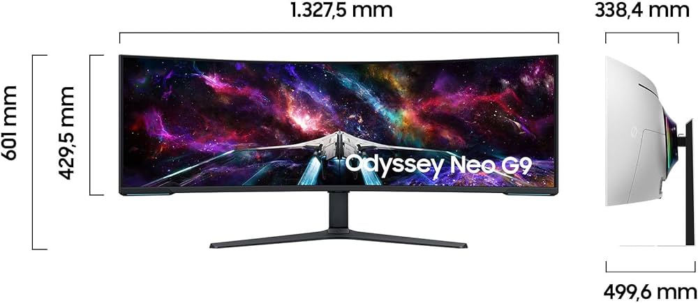 Samsung Odyssey Neo G9 G95NC 57 Zoll, Dual UHD Gaming Monitor, 240 Hz, 1 ms, Quantum Mini-LED, 1000R Curved, inkl. OVP | Zustand: Wie Neu