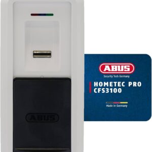 ABUS HomeTec Pro CFS3100 Weiß, Bluetooth-Fingerscanner zur schlüssellosen Türöffnung, speichert bis zu 28 Fingerabdrücke, inkl. OVP | Zustand: Neu