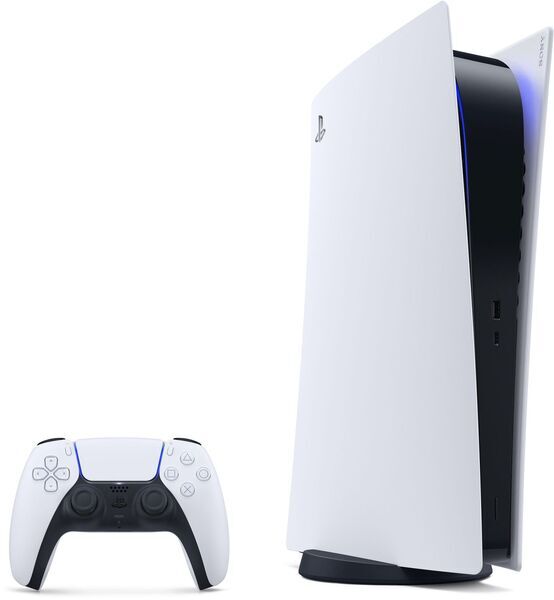 Sony PS5 Digital Edition 825GB, Farbe: Weiß, inkl. DualSense Wireless-Controller | Zustand: Gut | Farbe: weiss – Bild 2