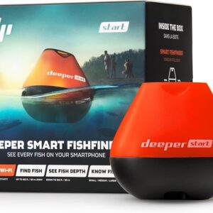 Deeper Start Smart Fishfinder orange, AuswerFernbedienungares Echolot für Uferangler, Wi-Fi-Verbindung, in Originalverpackung (OVP) | Zustand: Neu