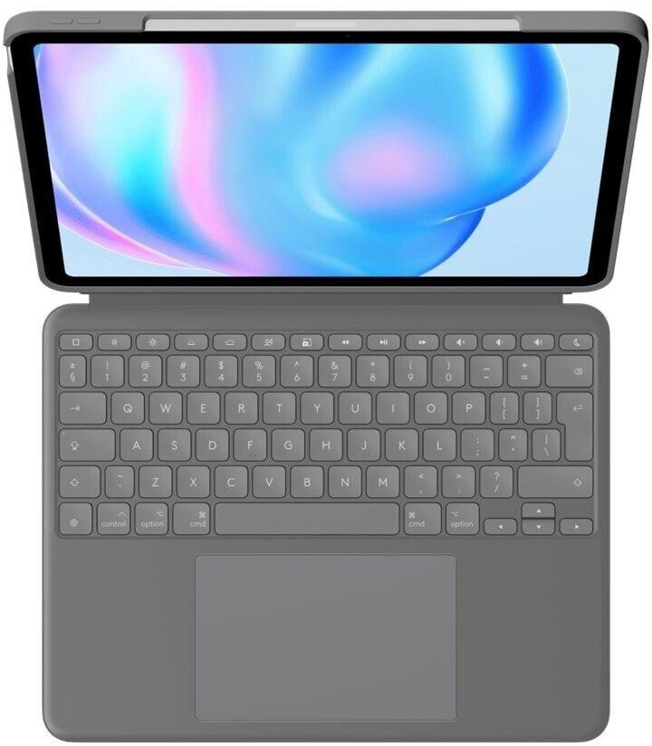 Logitech Combo Touch iPad Air 11 (M2) Grau, Tastatur-Case mit Trackpad, QWERTZ-Layout, Oxford Gray, in Originalverpackung (OVP) | Zustand: Neu