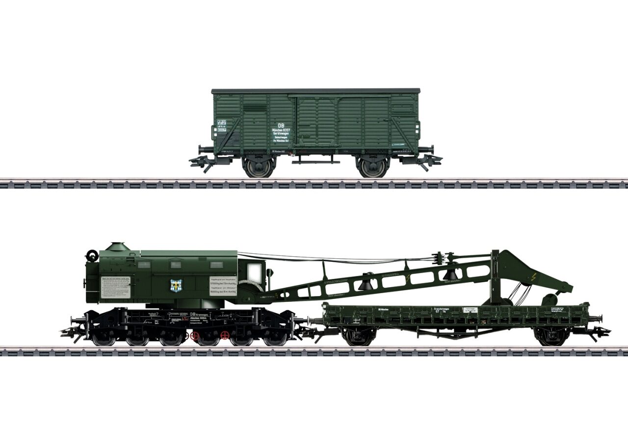 Märklin Dampfkran Ardelt 57t, Bauart 058, DB, mfx+ Digital-Decoder, mit Schutz- und Gerätewagen, in OVP | Zustand: Neu – Bild 2