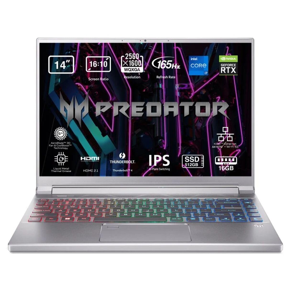 Acer Predator Triton 300 SE 16 i7-12700H, Gaming-Laptop, RTX 3070 Ti, 32 GB RAM, 1 TB SSD, WQXGA-Display, inkl. Ladegerät | Zustand: Sehr Gut – Bild 3