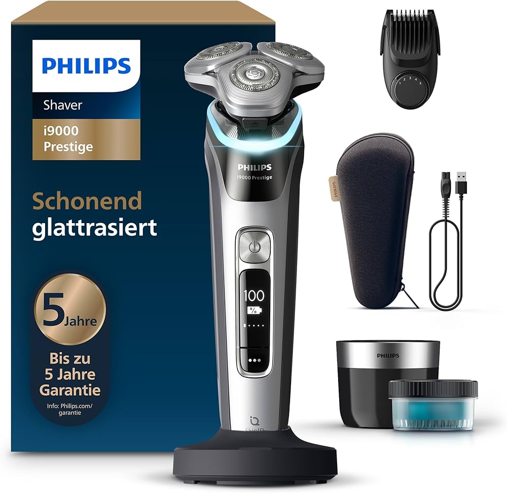 Philips Shaver Series 9000 Prestige XP9204/30, Elektrischer Nass- und Trockenrasierer mit SkinIQ, inkl. Zubehör, in Originalverpackung (OVP) | Zustand: Neu – Bild 2