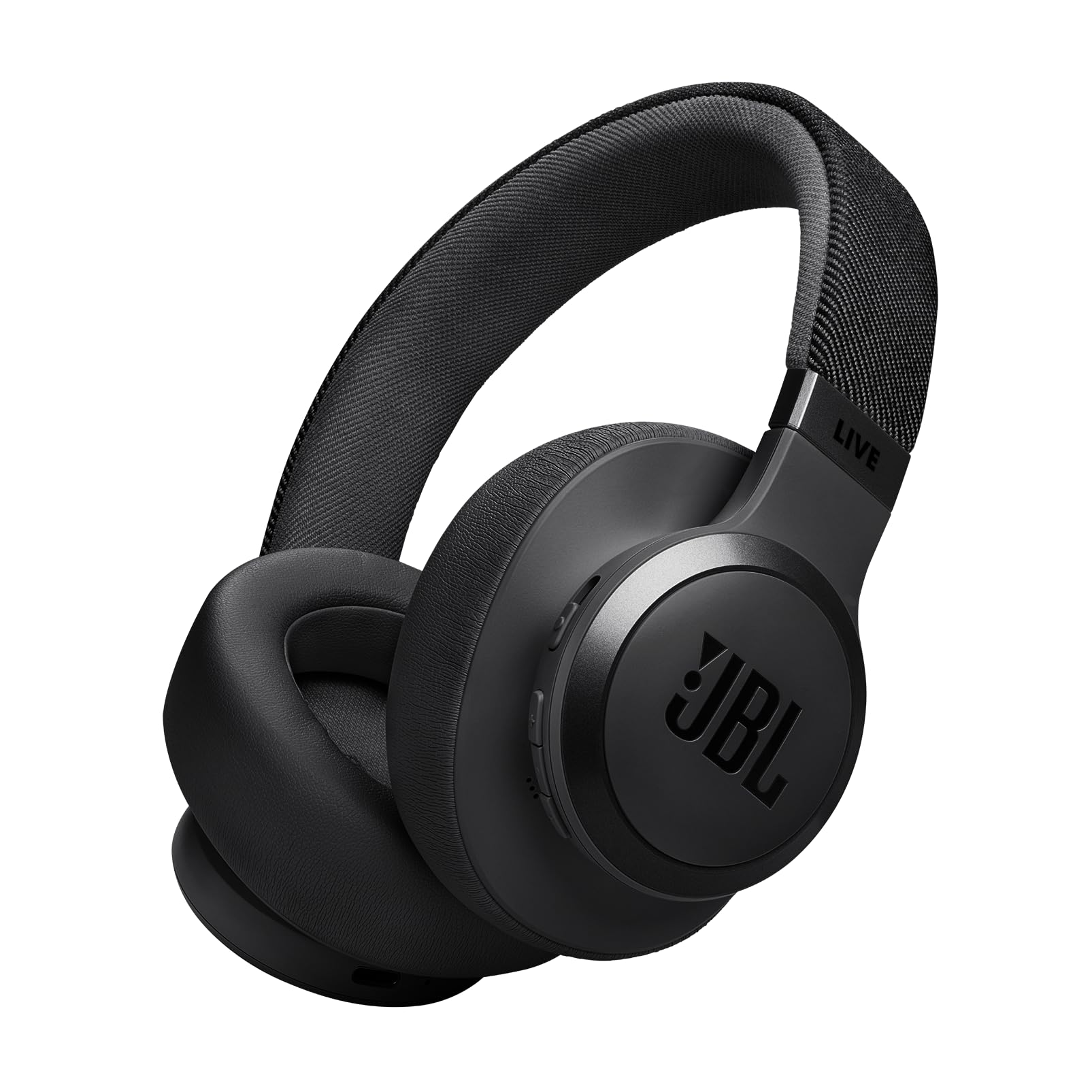 JBL Live 770NC Over-Ear Kopfhörer Schwarz, Kabelloser Bluetooth-Kopfhörer mit True Adaptive Noise Cancelling, JBL Signature Sound und StofFernbedienungezug. | Zustand: Sehr Gut – Bild 3