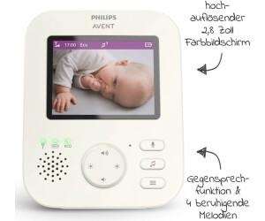 Philips Avent Video-Babyphone SCD882/26, Advanced Modell mit 2,8 Zoll Farbdisplay, Nachtsicht, Gegensprechfunktion und 4 Schlafliedern. | Zustand: Wie Neu – Bild 2