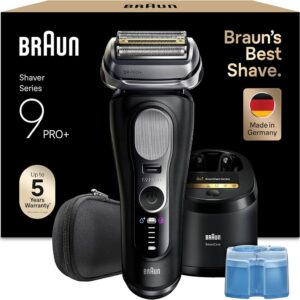 Braun Series 9 Pro+ 9660cc Schwarz, Elektrischer Nass- und Trockenrasierer mit 6in1 SmartCare Center und Reiseetui. | Zustand: Neu