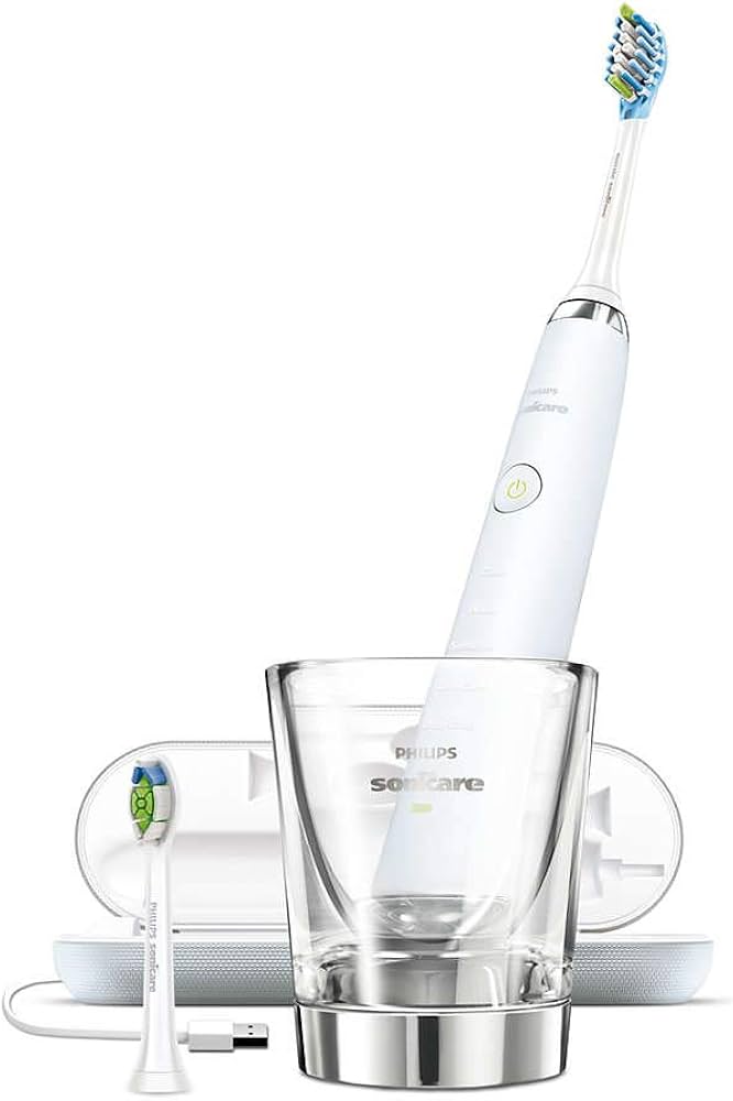 Philips Sonicare DiamondClean HX9337/88 Weiß, Elektrische Schallzahnbürste mit 5 Putzprogrammen, Ladeglas und USB-Reiseladeetui, in OVP. | Zustand: Neu
