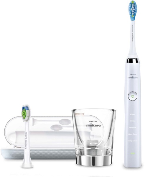 Philips Sonicare DiamondClean HX9337/88 Weiß, Elektrische Schallzahnbürste mit 5 Putzprogrammen, Ladeglas und USB-Reiseladeetui, in OVP. | Zustand: Neu – Bild 2