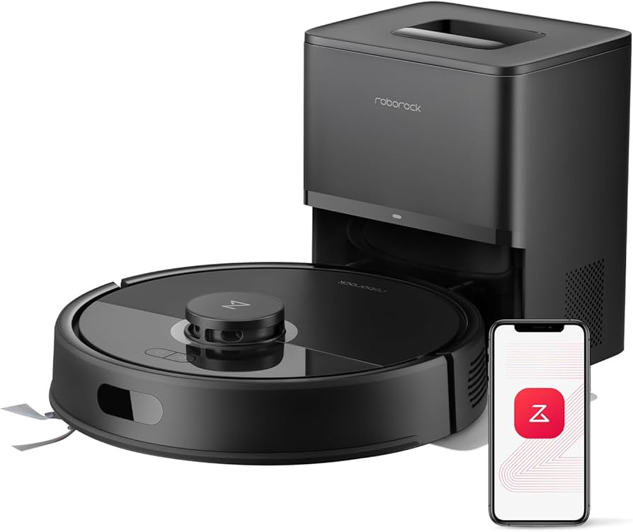 Roborock Q7+ Saug- und Wischroboter Schwarz, Saug- und Wischroboter mit automatischer Absaugstation, LiDAR-Navigation, App-Steuerung und 2700 Pa Saugkraft. | Zustand: Gut