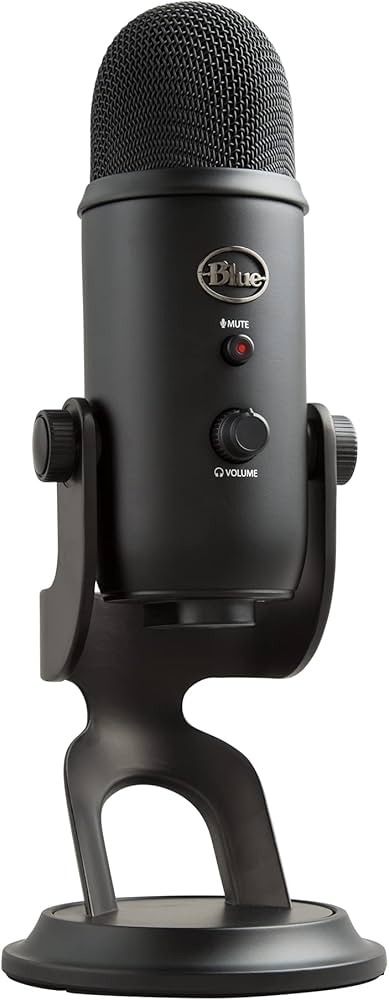 Blue Yeti USB-Mikrofon Schwarz, Professionelles Kondensator-Mikrofon mit vier Richtcharakteristiken, Plug & Play USB-Anschluss | Zustand: Gut