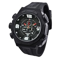 Insignum Alpha D11-18 Schwarz, Herren-Chronograph, Titan-Gehäuse schwarz beschichtet, Kautschukband, Swiss ISA 8172 Quarzwerk | Zustand: Gut