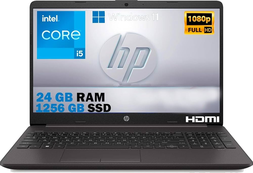 HP Laptop 15,6 Zoll Full HD, Intel Core i5, 24 GB RAM, 1256 GB SSD, Windows 11, inkl. Ladegerät | Zustand: Gut