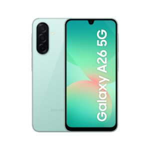 Samsung Galaxy A26 5G 128GB, 6,7 Zoll AMOLED Display, 50 MP Triple-Kamera, 5000 mAh Akku, 5G-fähig, Android 15 | 16 | SimLock: Frei | Zustand: Gut | Farbe: grün | Akku: Gut