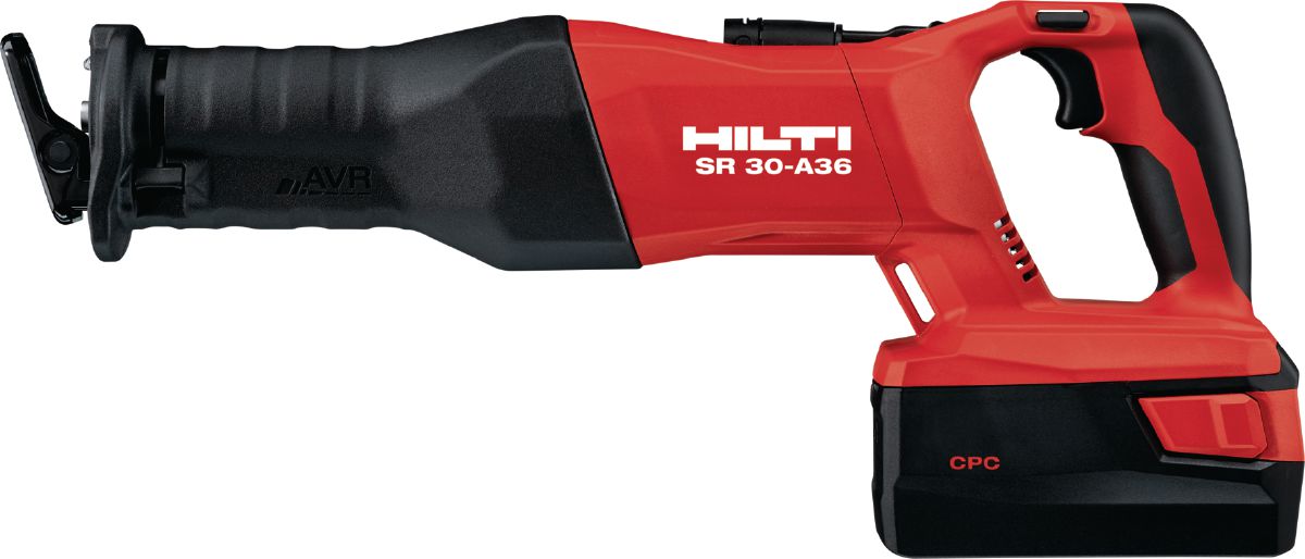 Hilti SR 30-A36, Leistungsstarke 36V Säbelsäge für schwere Abbrucharbeiten, inklusive Koffer. 2x Akkus+ Ladegerät | Zustand: Sehr Gut