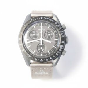Omega x Swatch MoonSwatch Mission to Mercury, Bioceramic Chronograph, dunkeLadegerätraues Gehäuse, inkl. Originalverpackung (OVP) | Zustand: Sehr Gut