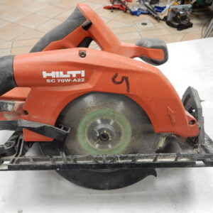 Hilti SC 70W-A22 Akku-Handkreissäge, 22V Akku-Kreissäge für Holz, 190 mm Sägeblatt, inklusive Koffer und Akku, gebrauchter Zustand. | Zustand: Sehr Gut