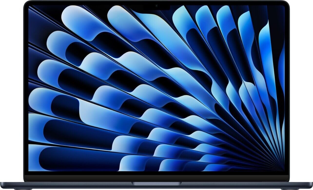 Apple MacBook Air 15" M3 2024 Midnight, 16GB RAM, 256GB SSD, DE-Tastatur, Displaybeleuchtung links schwach, siehe Bilder | Zustand: In Ordnung
